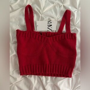Zara top red